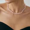 Salircon Exquisite Y2K Irregular Crystal Necklace Bracelet Set Women Trendy Charm Adjustable Clavicle Chain Wedding Jewelry Gift