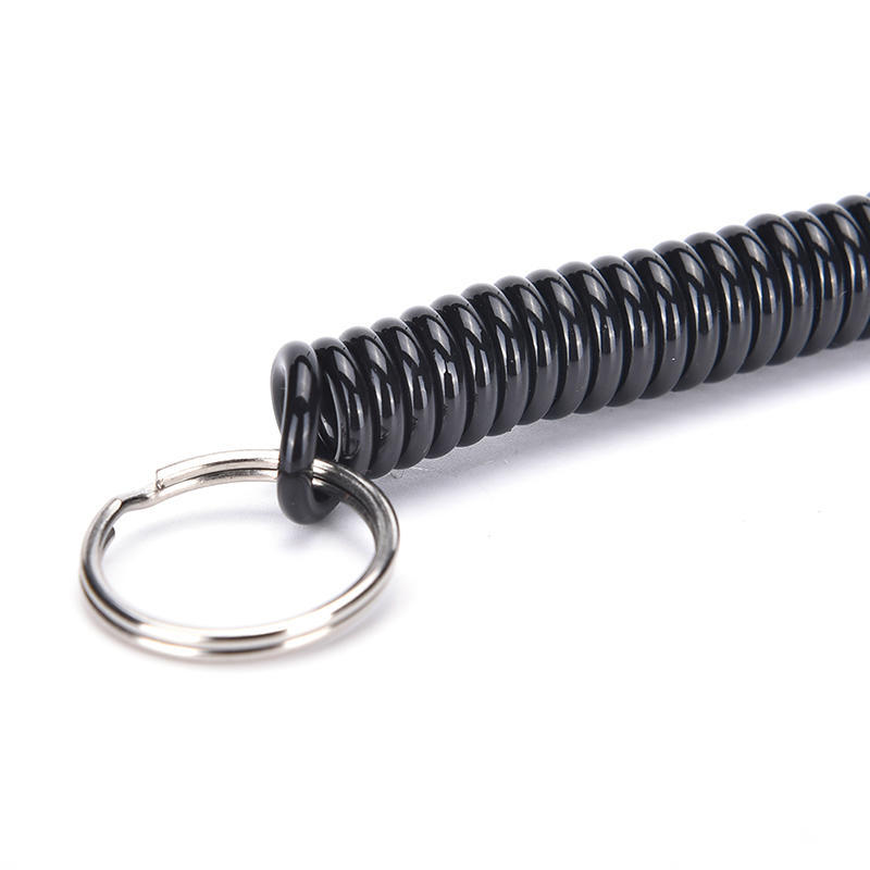 Telescopic Plastic Spring Elastic Rope Safety Gear Tool Mountaineering Camping Key Chain