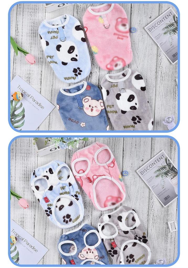 Warm Flannel Pet Pajamas for Dogs and Cats