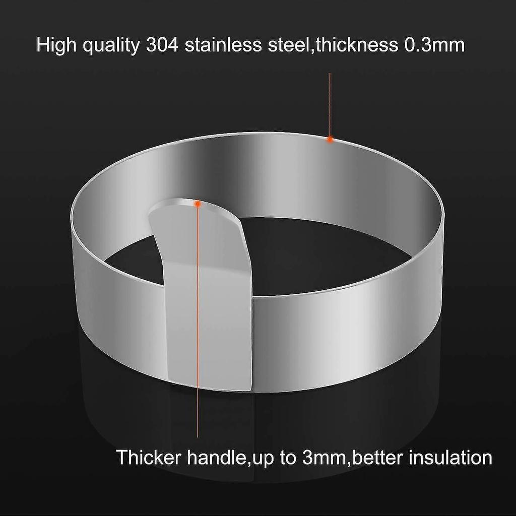 4 Pack 9cm Egg Circle Rings | Stainless Steel Round Egg Rings For Frying| Egg Moulds Molds For Cooking Fried Eggs