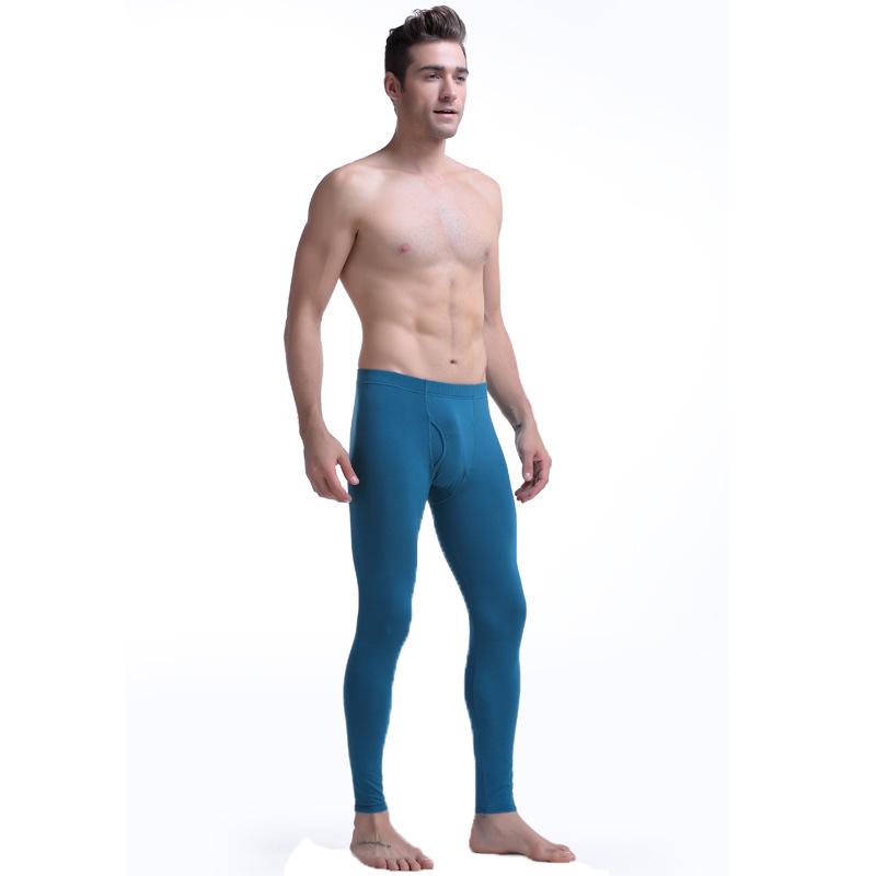 Aoyuansu Men's Slimming Cotton Thermal Base Layer Pants for Autumn and Winter