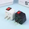US 2 Pin Plug Adapter Converter AC100~250V 10A With Main On/Off Switch LED Indicator WSA-6 Electrical Plug Adapter