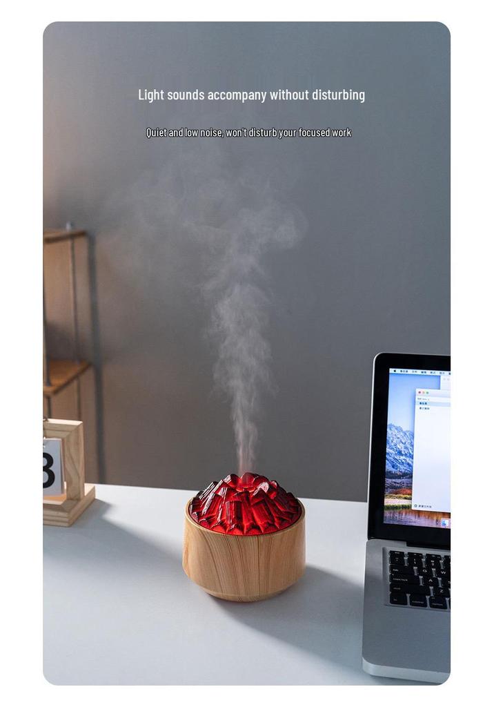 3D Flame Aromatherapy Essential Oil Diffuser and Mini Humidifier for Home Use