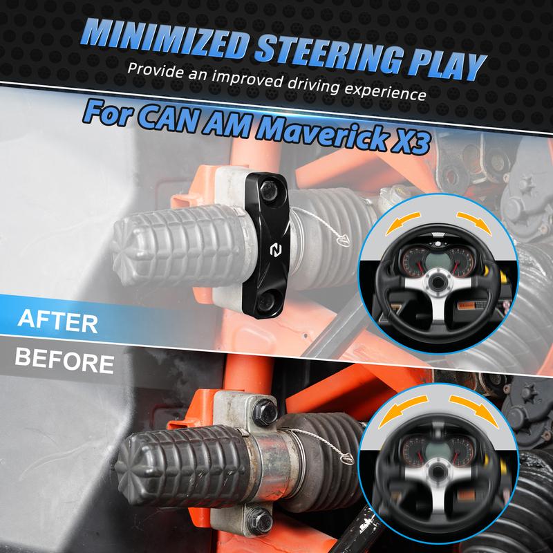 NICECNC UTV Aluminium Steering Rack Mount Plate For Can Am Maverick X3 Max R RR 4x4 2017-2021 709402021