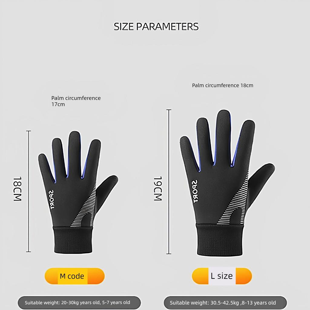Children's Gloves for Boys and Girls, Suitable for Playing in the Snow, Cycling, Windproof, Skiing, Fleece-Lined, Thickened, Waterproof, Winter