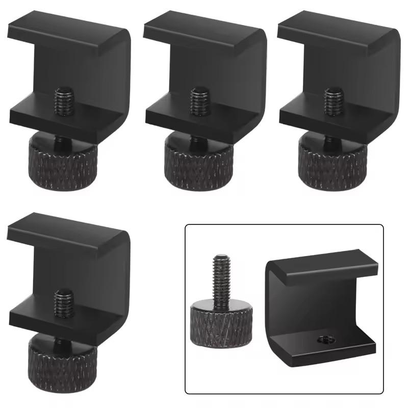 3D Priner Parts Aluminum Adjustable Glass Bed Clips for Ender 3 Heatbed Clamps for 3D Printer Build Platform Glass Retainer 4Pcs