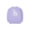New Era Letter Embroidered Pullover American Sweatshirt Unisex Sweatshirt Light-Purple 13558610