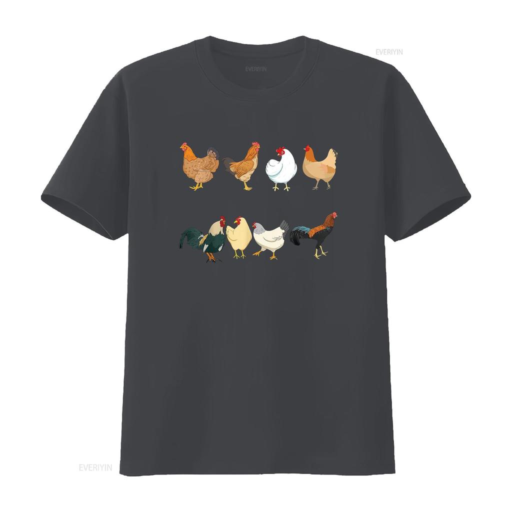 T-shirt Poulets Amateurs de Poulets Propriétaires Éleveurs s vintage Lavé mode Haut Pour le Quotidien Élégant homme Confortable