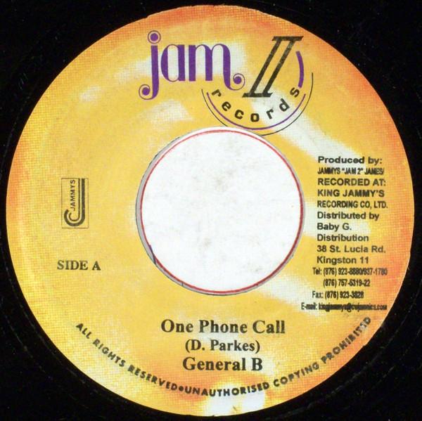 

7-дюймовая пластинка GENERAL B One Phone Call NONE Jam II Records Ямайка Регги Ска Даб Б/у