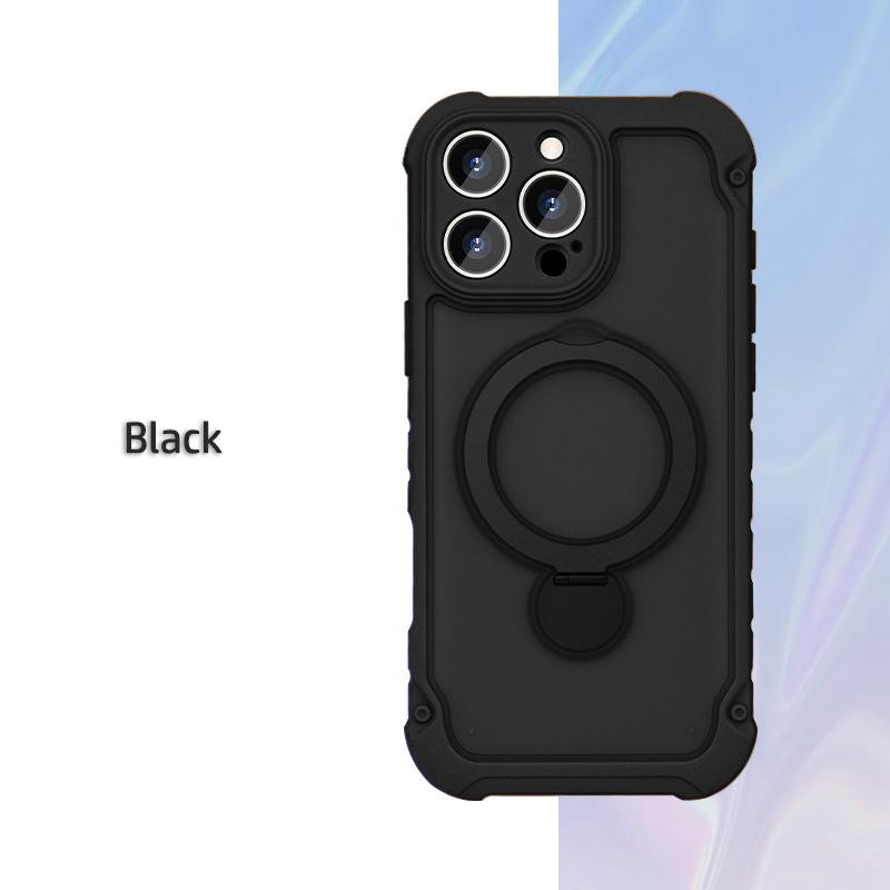 Für iPhone 11 12 13 14 15 16 Pro Max Plus Hülle Magsafe Airbag Militärgrad-Schutz 360° Drehung Metallständer Weiche Abdeckung