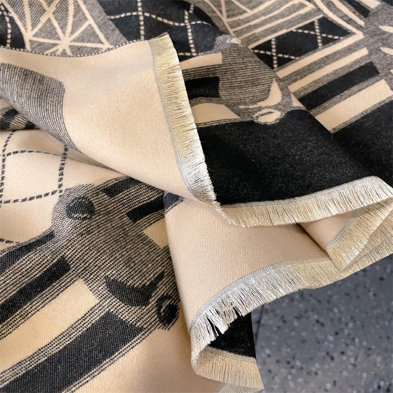 Early autumn and winter new imitation cashmere scarf tower double-sided warm scarf scarf