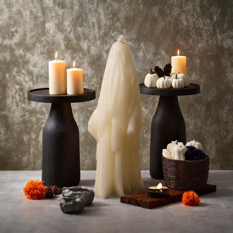 1PC Fragrance Candle Home Decorations Ghost Scented Candles Creative Solid Colors Ins Multiple Options Available