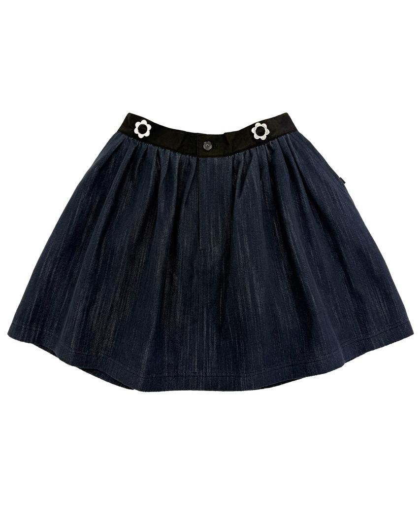 Plasma Sphere Bijou A-Line Love Peach Flare Denim Skirt_2 Colors