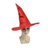 Velvet Witch Hat Sharp Corner Design Iron Wire Brim Role-Playing Themed Party Hat Halloween Costume Accessories