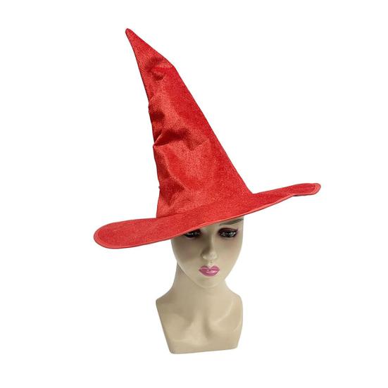 Velvet Witch Hat Sharp Corner Design Iron Wire Brim Role-Playing Themed Party Hat Halloween Costume Accessories