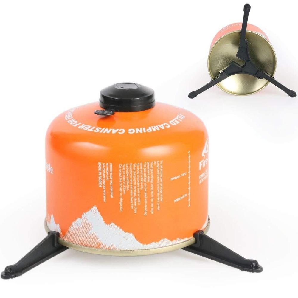 Anti Dumping Camping Foldable Stove Base Holder Gas Canister Stand Can Tank Tripod Bottle Shelf