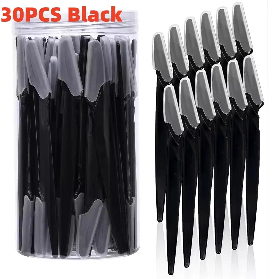 5/40Pcs Eyebrow Trimmer Face Blade Shaver Portable Eye Brow Epilation Hair Removal Safety Eyebrow Cutting Woman Makeup Tools