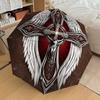 1PC Cross Angel Wings Umbrella-8-Rib Reinforced, Automatic Open, Lightweight & Durable, Cute Fashion Accessory for Outdoor-Y0325