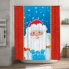 TU Santa Claus Shower Curtain Christmas Bathroom Decor Festive Holiday Xmas Pattern Waterproof Fabric Shower Liner