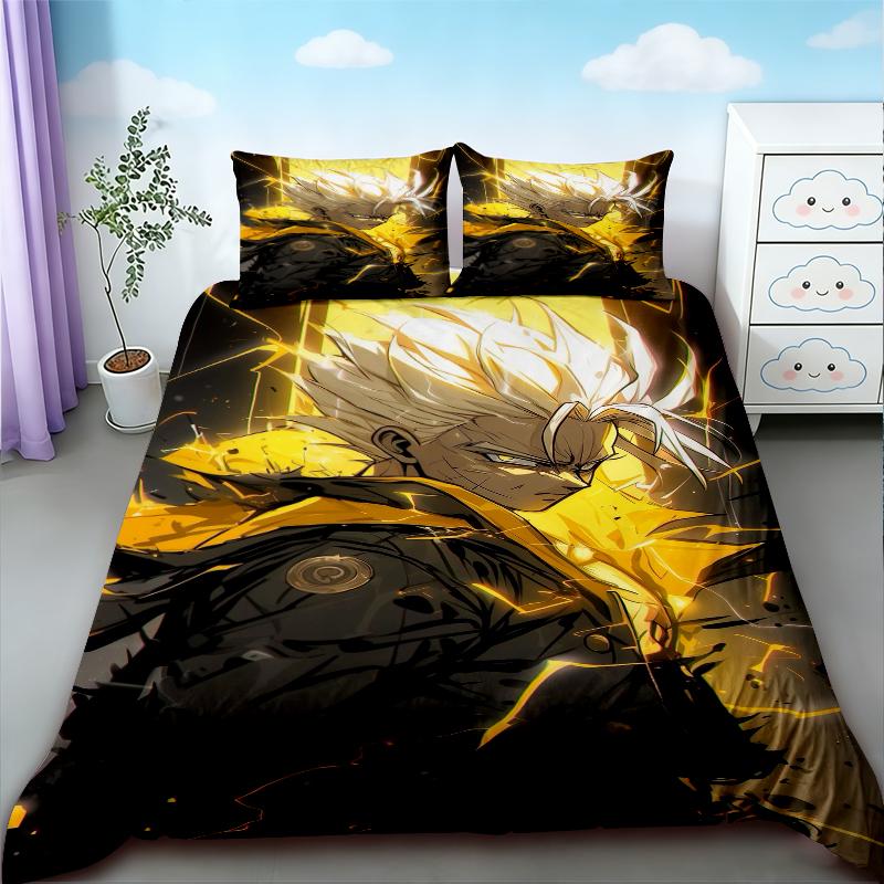 Duvet Cover Anime Pattern Dragon Ball Bedding Set Child Baby Duvet Cover Sets Bedclothes Twin Single King Kids Adult Gift Soft