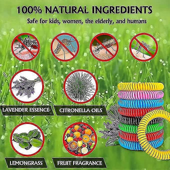 Mosquito Bracelet - 24 Packs - Mosquito Repellent Bracelet - Insect Repellent Bands - Bug Repellent With Citronella Oils & Natural Ingredients