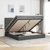 VidaXL Ottoman Bed Frame with Mattress Dark Grey 180x200 Cm Fabric, Bed Frame, Upholstered Bed Frame, Bed Frame 3314108