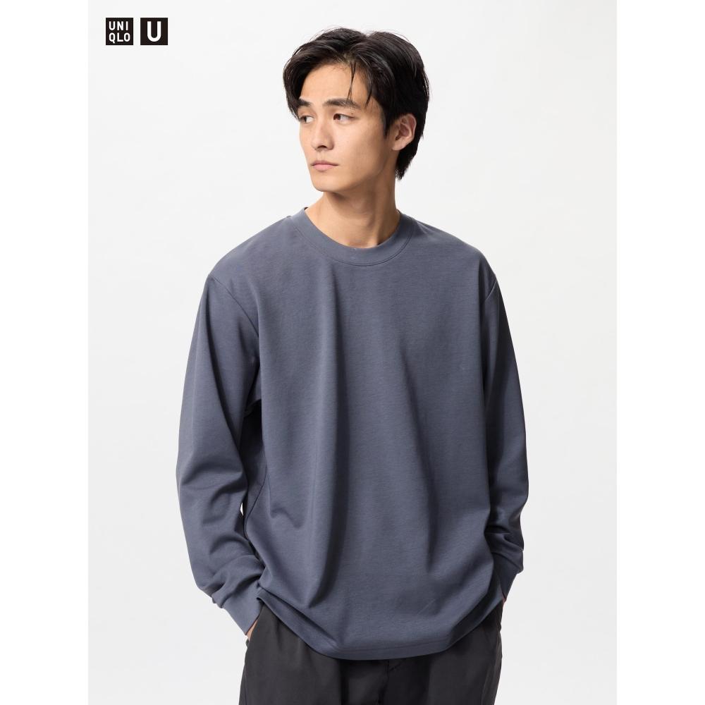 Uniqlo Airism Cotton Crewneck Tee  Long Sleeve 