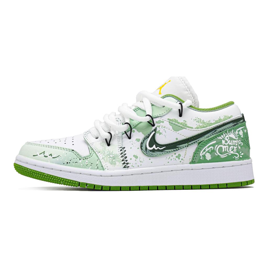 Jordan Air Jordan 1 Summer Under The Tree Shade Synthetic Leather Cushioning Abrasion Resistant HF4823-100(Team947-)