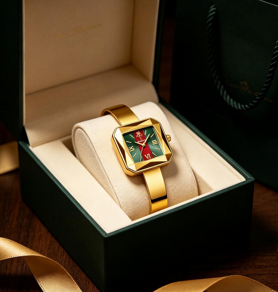YaLaLuSi Modische Wasserdichte Quarz-Damenuhr: Elegantes quadratisches Zifferblattdesign, Armbanduhr, Geschenk reloj mujer