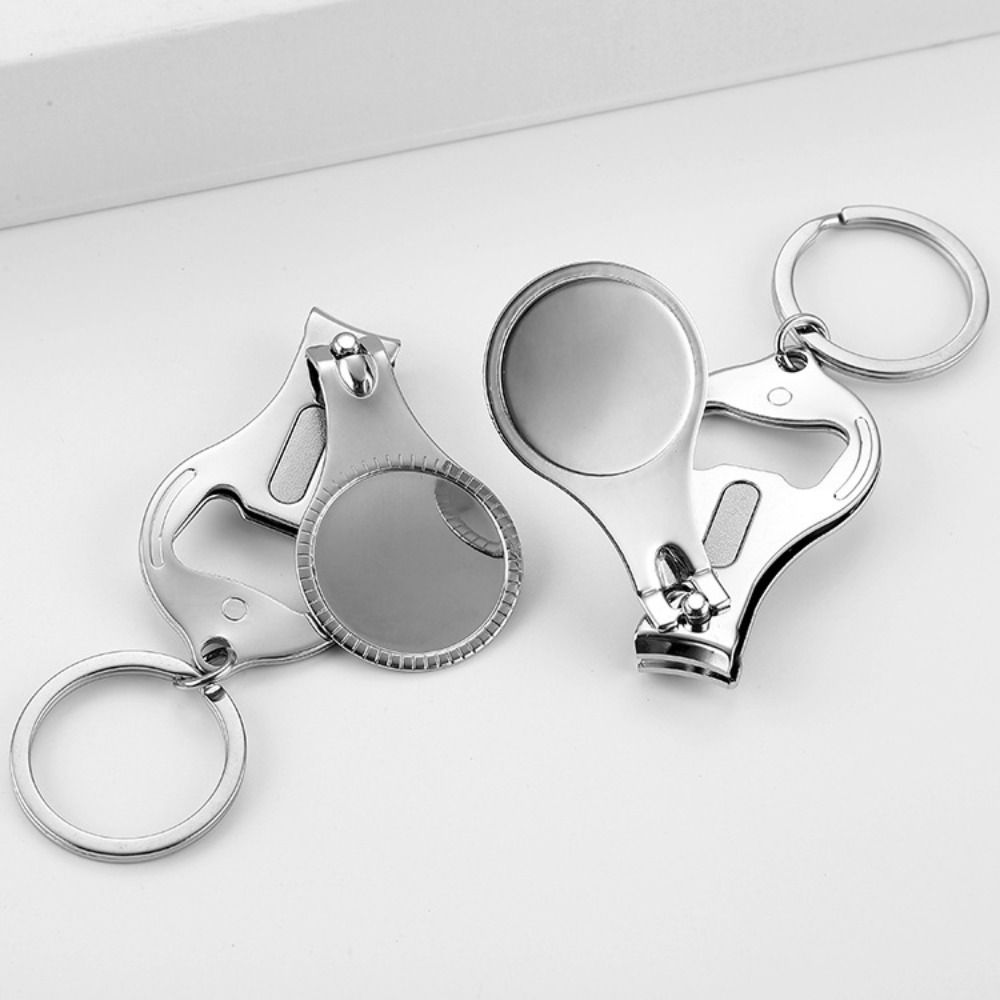 Multifunctional Nail Clippers Keychain 3 In 1 Nail Cutter Bottle Opener Best Gift