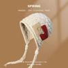 Trendy fringed warm hat women's autumn and winter handknitted pullover wool hat versatile ear protection hat tide