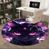 1 Stück Anime Katze Runder Teppich Bürostuhlmatte, Rutschfester Teppich für Heimdekoration, Wohnzimmer, Schlafzimmer, Spielzimmer, Festivalgeschenk