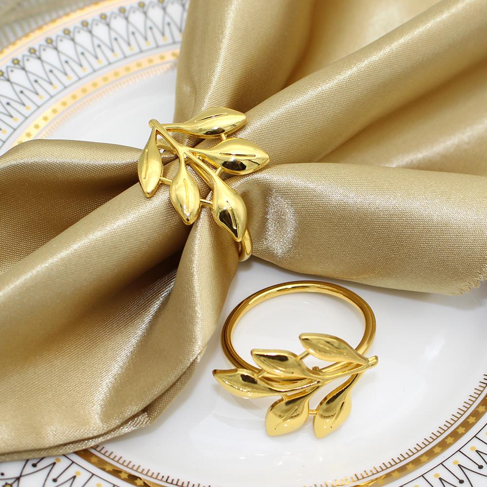 6Pcs Gold Leaf Napkin Rings Fall Napkin Holder for Christmas Thanksgiving Wedding Dinnig Table Decoration 2026 HWL02