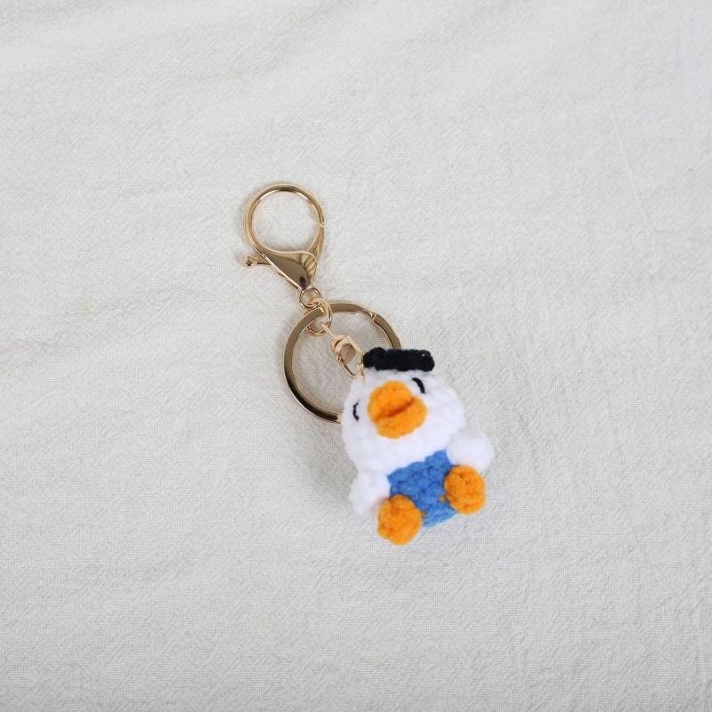 Mini Animal Doll Series Crochet Keychain Knitted Small Rabbit Doll Keyrings Mini Puppy Cute Keychain Custom Accessory