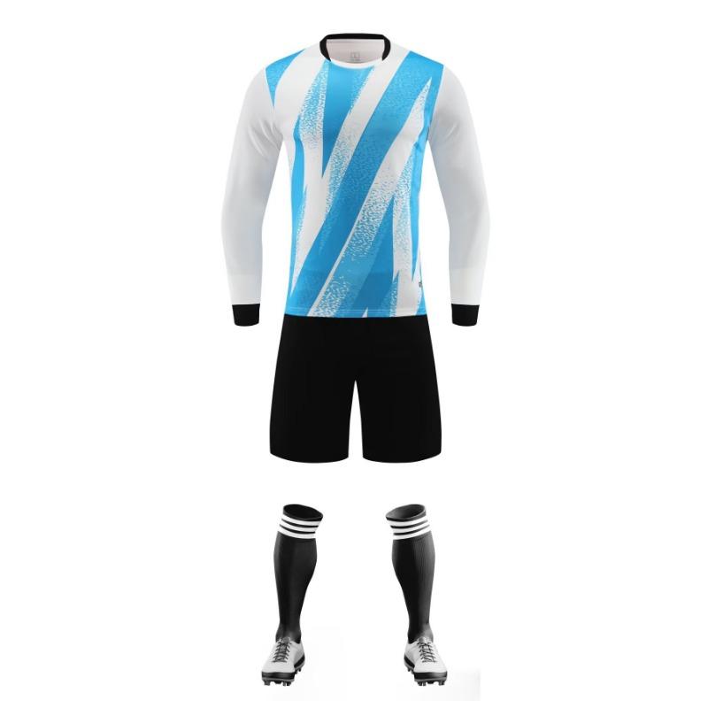 Football Suit Mens Training Suit Suit Personalized Autumn and Winter Adult Childrens Long-sleeved Sports Match Jersey