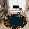1pc Flame Circle Design Chair Carpet for Office, Soft, Non-Slip Polyester Mat, Office, Entryway, Living Room, Bedroom,  yy251207278