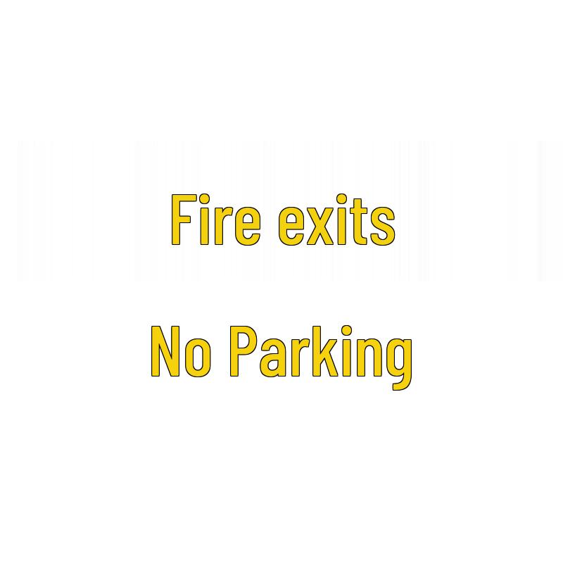 Fire Lane No Parking Ground Spray Paint Stencil