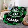 Custom Name German Flag Crest blanket for Couch & Bed, Plush Cozy Fuzzy Blanket Super Soft & Warm Blankets for Fall and Winter. 0908221