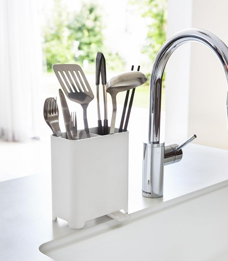 Yamazaki Tool Kitchen Tool 3225 Stand, Stand, Aqua, White,