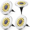 Set of 4 Solar Garden Lights 12 LEDs - Warm White, IP65, 4–7 H Battery Life (11×3 Cm)