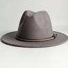 Deep Purple Fedora Felt Hat Men'S And Women'S Universal Solid Color Fedora Hat Women'S  Wide Brim Classic Jazz Hat Church Hat