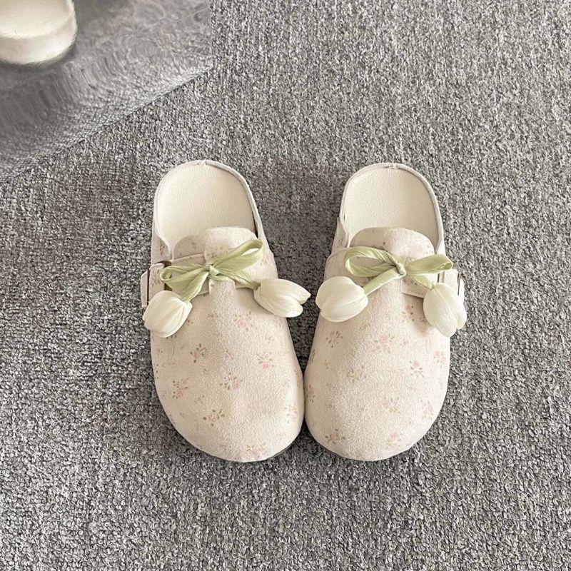 Women's new summer with skirt bag head half slippers women's casual shoes