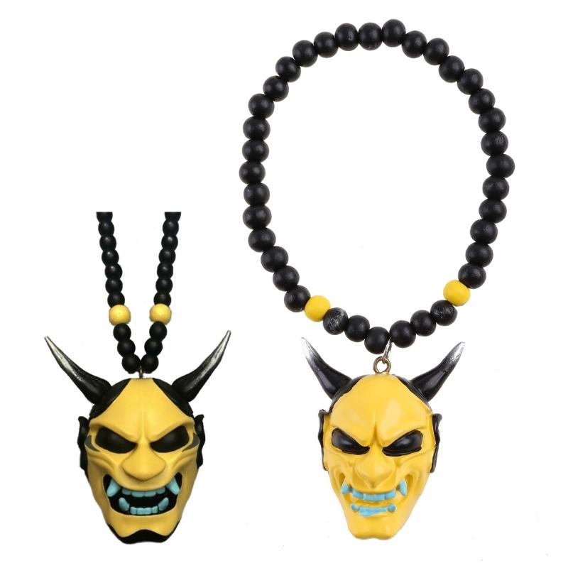 Nowość Japoński Oni Samuraj Brelok do zawieszenia w samochodzie Dekoracja na Halloween Diabeł Stylizacja lusterek wstecznych