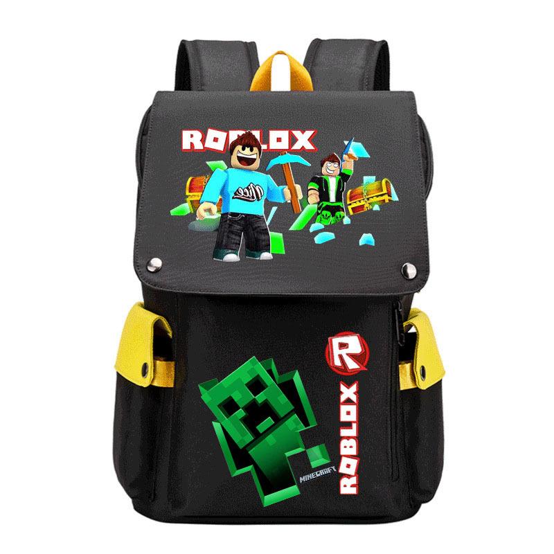 2024 New Student School Bag Robles Printed Backpack Canvas Backpack Men and Women