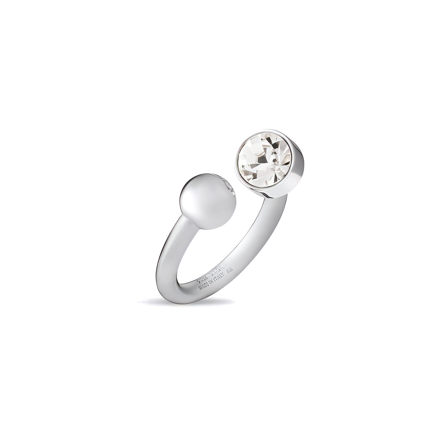 Balenciaga Everyday Engraved BB Logo Ring Women jewelry Silver 750260TZ05S7155 54