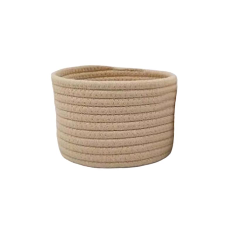 Ručně vyráběné tkané bavlněné lano Tkaný úložný koš Stolní organizér Sundries Hračky Kosmetika Klíče Svačiny Krabice Sundries Organizer