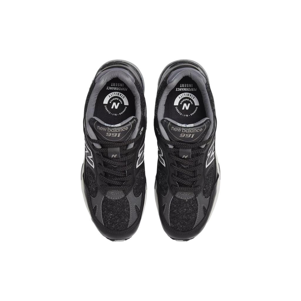 New Balance 991 Made In England Harris Tweed Men Sneakers Black Magnet Smoked-Pearl M991DJ