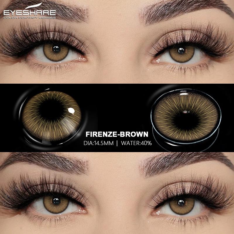 

EYESHARE Натуральные цветные контактные линзы для глаз Коричневые контактные линзы Синие контактные линзы Цветные контактные линзы для глаз Макияж для глаз Ежегодное использование