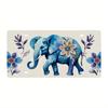 BLUE FLORAL ELEPHANT AL Sign Vintage Durable Metal Plaque Wall Decor Watercolor Bohemian Home Office Bar Man Cave Wall Art