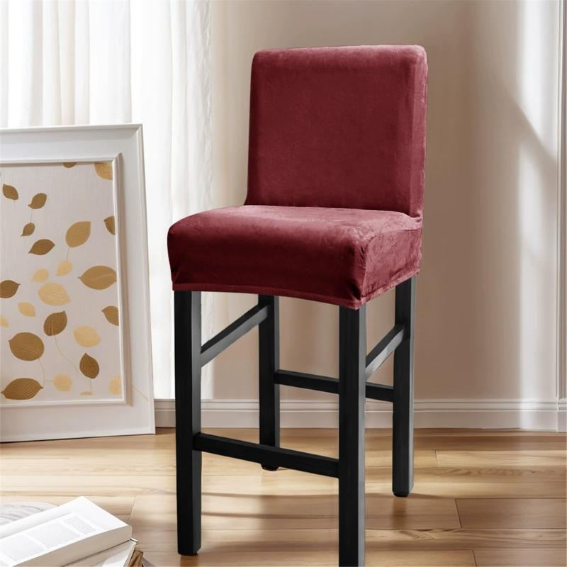 Dining Chair Slipcovers Machine Washable Polyester Fabric Nonslip Designs Various Color For Home Decoration